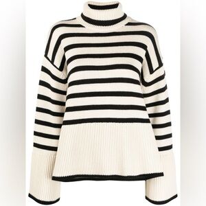 TOTEME Signature Stripe Turtleneck Sweater - Size XS